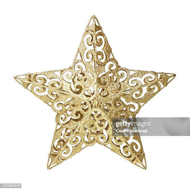 holiday star - tree topper stock pictures, royalty-free photos & images