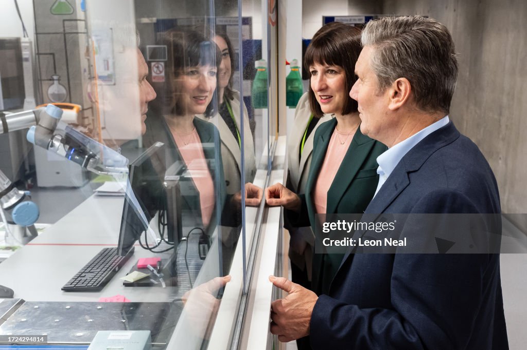 Rachel Reeves Manufacturing Leader of the Labour Party Keir Starmer and Shadow Chancellor Rachel ...