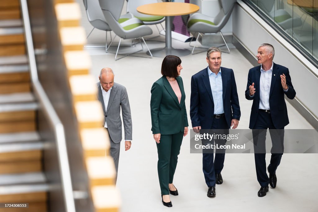 Rachel Reeves Manufacturing Leader of the Labour Party Keir Starmer and Shadow Chancellor Rachel ...