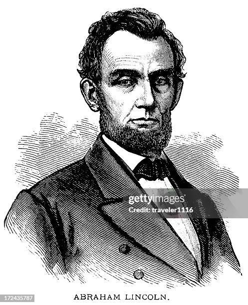 abraham lincoln - high contrast stock illustrations