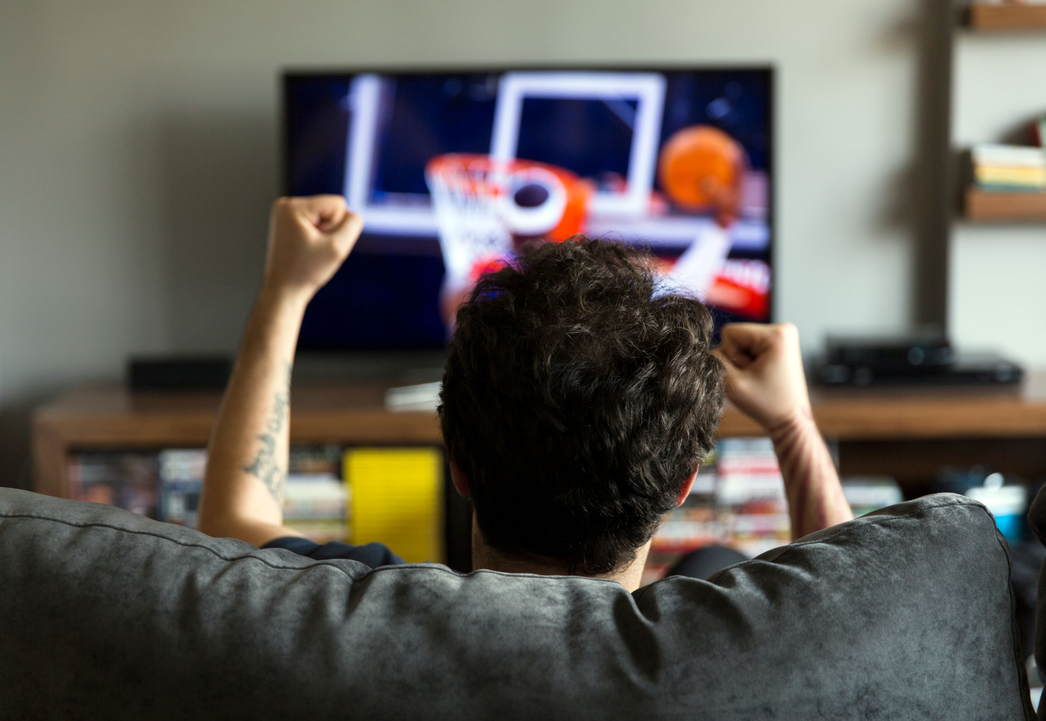 watching basketball