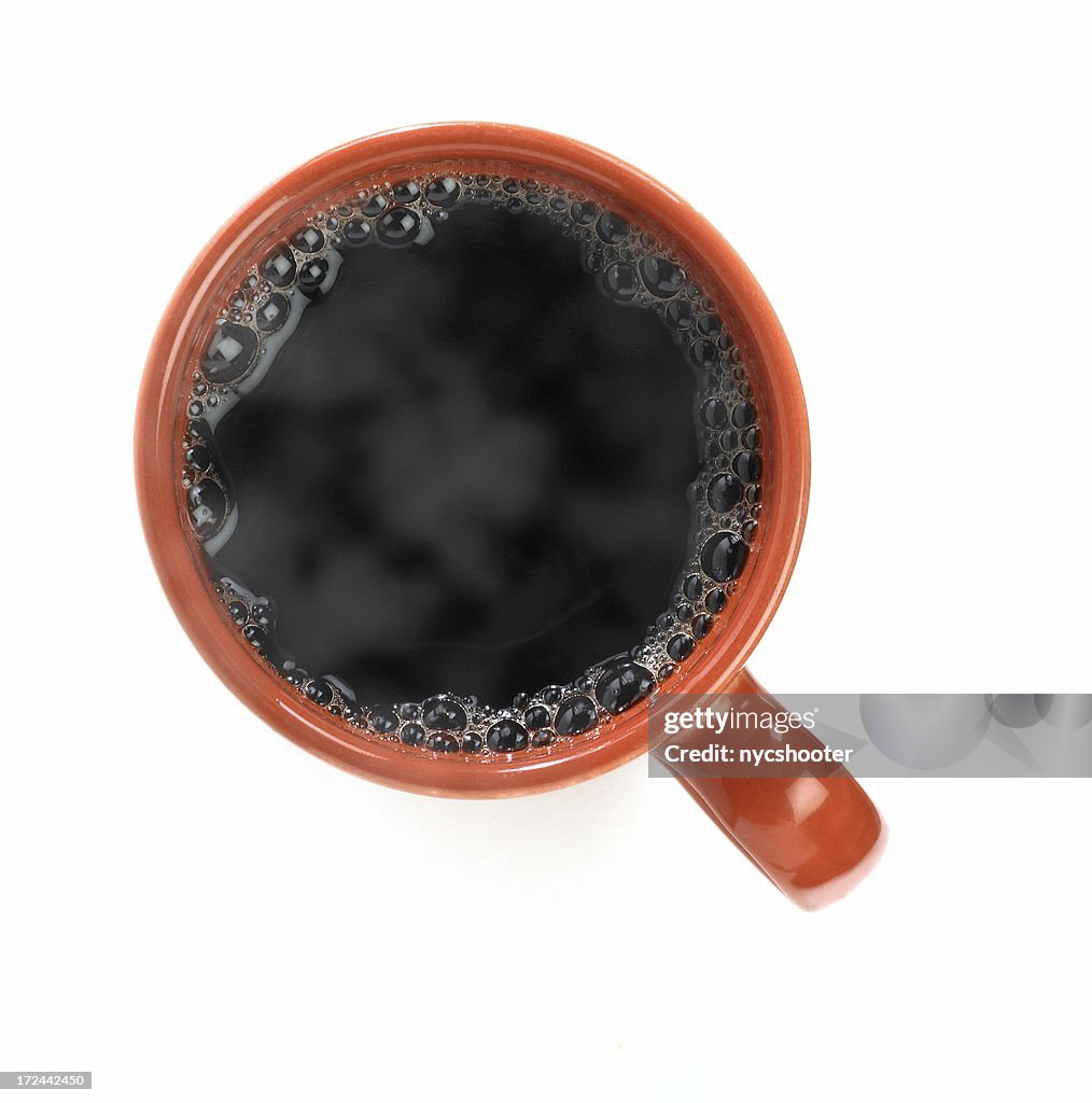 Hot black coffee