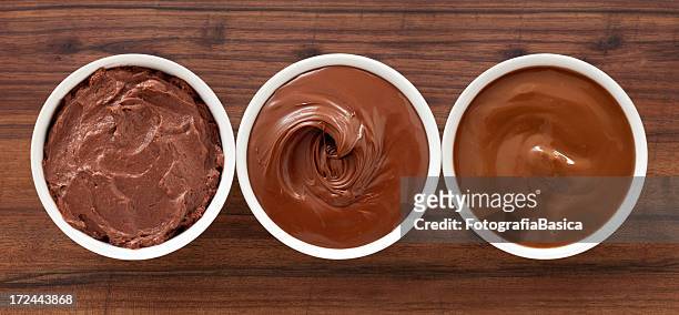 bombons de chocolate mole - chocolate pudding imagens e fotografias de stock
