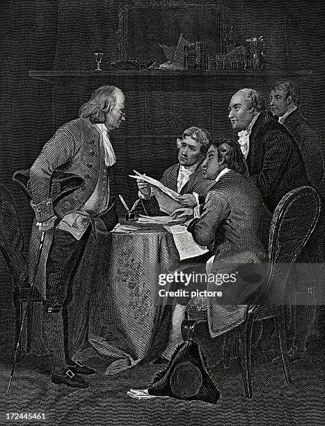 declaration of independence,july 4,1776. - declaration of independence stock illustrations