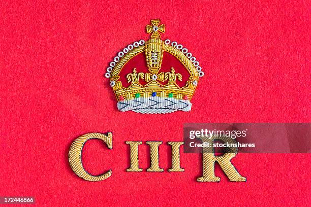 britain’s future king - embroidery letters stock pictures, royalty-free photos & images