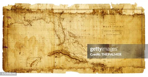 ilustraciones, imágenes clip art, dibujos animados e iconos de stock de 1803 al estilo de las indias occidentales mapa antiguo - hispaniola