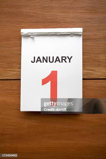 new years calendar - new year's day stock pictures, royalty-free photos & images