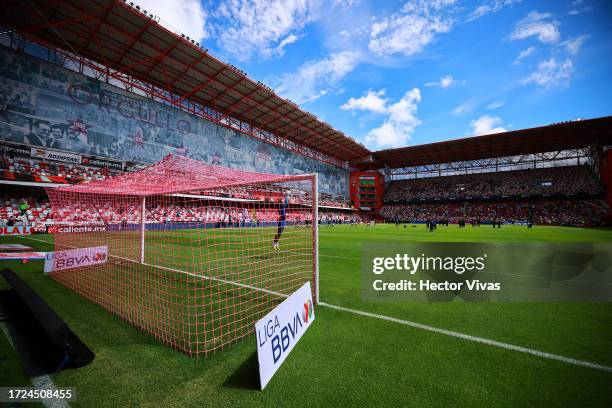 General view of Nemesio Diez Stadium prior the 12th round match between Toluca and Queretaro as part of the Torneo Apertura 2023 Liga MX at Nemesio...