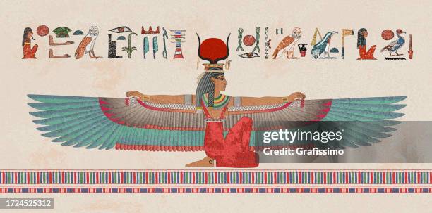 the goddess isis wife of osiris god of the underworld illustration - isis symbol stock illustrations