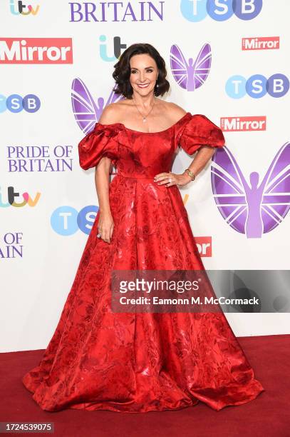 Shirley Ballas arrives at the Pride Of Britain Awards 2023 at Grosvenor House on October 08, 2023 in London, England.