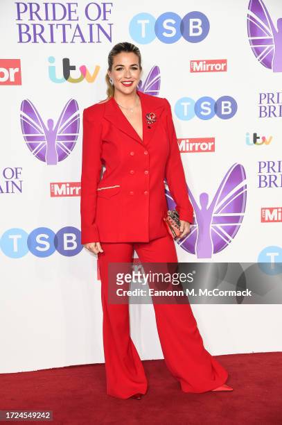 Gemma Atkinson arrives at the Pride Of Britain Awards 2023 at Grosvenor House on October 08, 2023 in London, England.