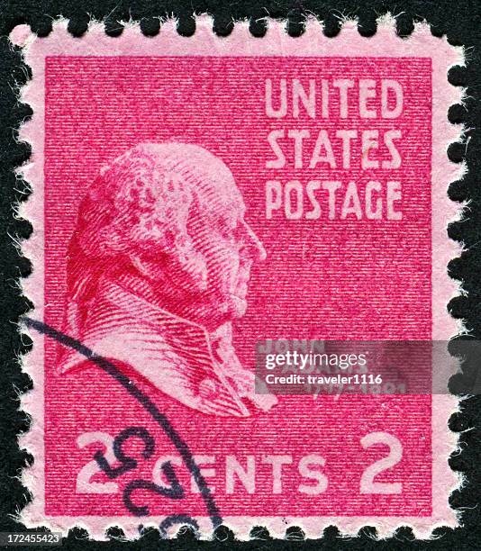 john adams stamp - years since clinton lewinsky scandal broke stock illustrations