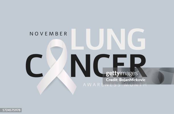 lung cancer awareness month karte, november. vektor - lungenkrebs stock-grafiken, -clipart, -cartoons und -symbole