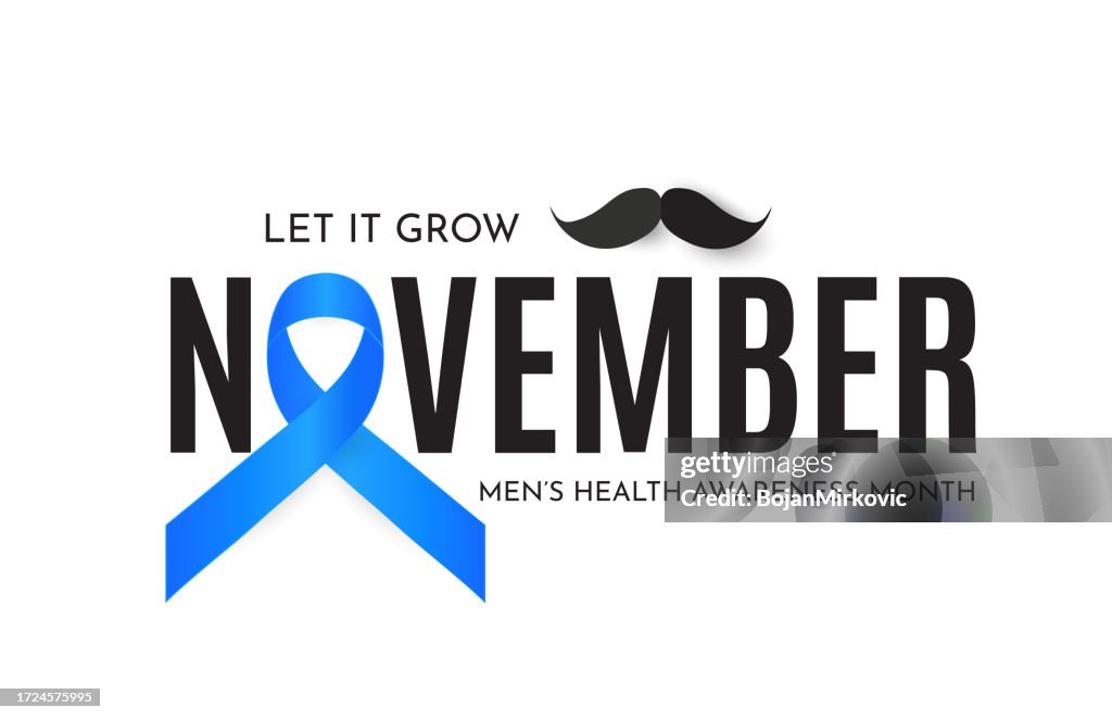November, Poster zum Monat des Bewusstseins für Männergesundheit, November. Vektor
