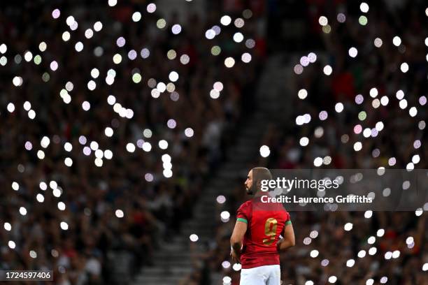 Samuel Marques of Portugal looks on prior to the Rugby World Cup France 2023 match between Fiji and Portugal at Stadium de Toulouse on October 08,...