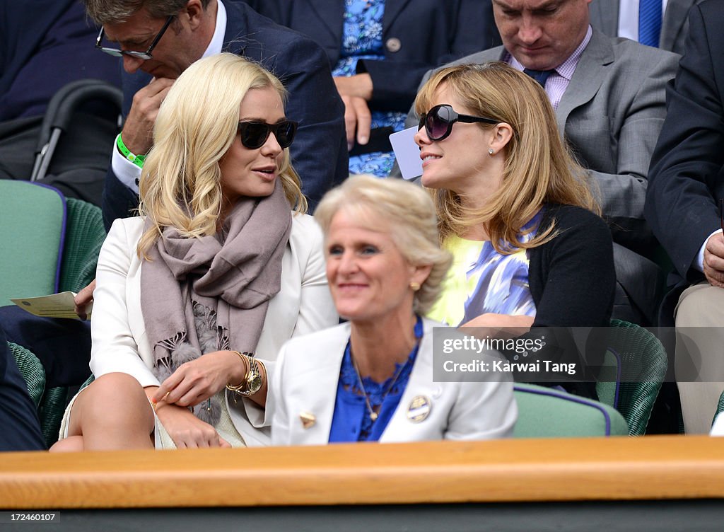 Celebrities Attend Wimbledon 2013 - Day 8