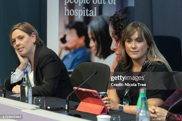 Jess Phillips Labour MP for Birmingham Yardley, Shadow Minister for Domestic Violence and Safeguarding attends a fringe event on October 8, 2023 in...