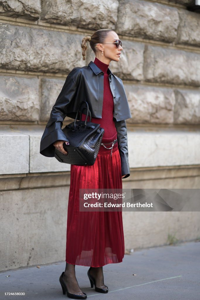 Street Style - Paris Fashion Week - Womenswear Spring/Summer 2024 - Day Six
