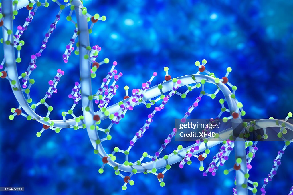 DNA 3D Biomedical Illustration