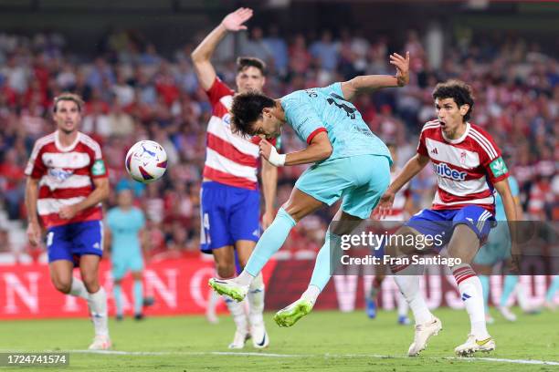 Joao Felix of FC Barcelona scored a goal which is later disallowed during the LaLiga EA Sports match between Granada CF and FC Barcelona at Estadio...