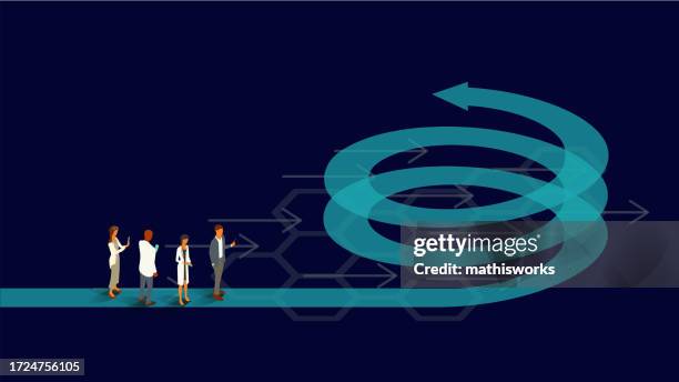 healthcare virtuous cycle - wound care stock illustrations