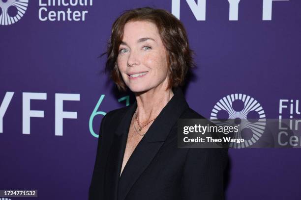 Julianne Nicholson attends the "Janet Planet" red carpet during the 61st New York Film Festival at Alice Tully Hall, Lincoln Center on October 08,...