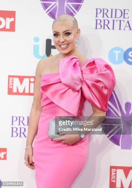 Amy Dowden arrives at the Pride Of Britain Awards 2023 at Grosvenor House on October 08, 2023 in London, England.