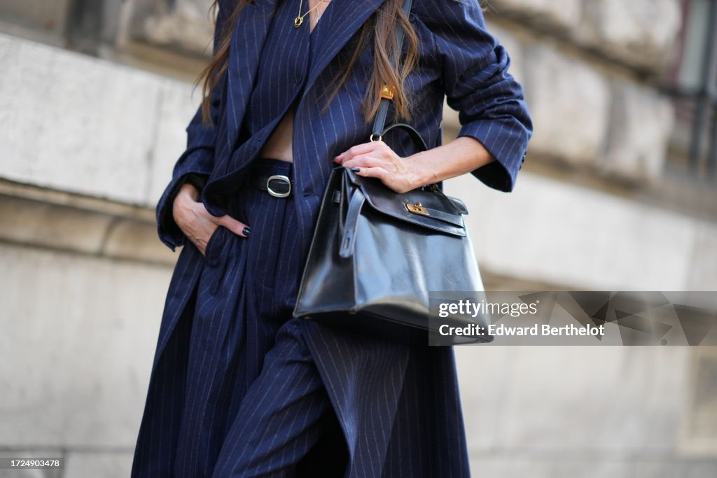 Street Style - Paris Fashion Week - Womenswear Spring/Summer 2024 - Day Six