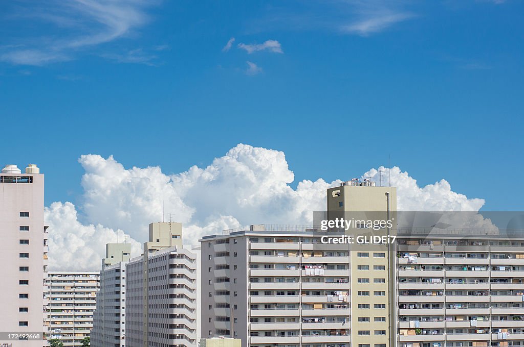 Clouds over the skyline