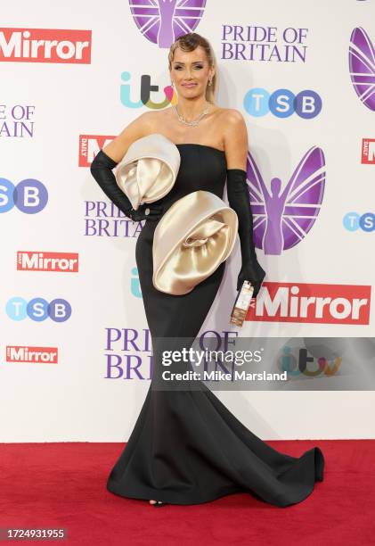 Arrives at the Pride Of Britain Awards 2023 at Grosvenor House on October 08, 2023 in London, England.