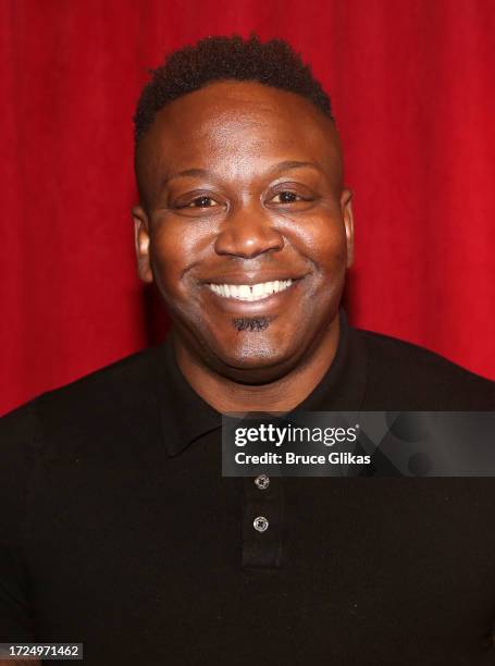 Tituss Burgess poses at the opening night of "Stephen Sondheim's Merrily We Roll Along" on Broadway at The HUdson Theater on October 8, 2023 in New...