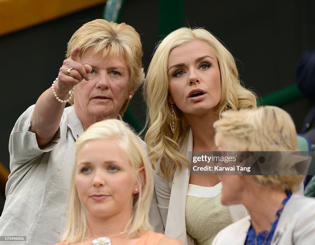 Celebrities Attend Wimbledon 2013 - Day 8