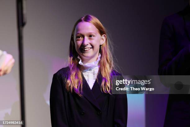 Zoe Ziegler attends the "Janet Planet" Q and A during the 61st New York Film Festival at Alice Tully Hall, Lincoln Center on October 08, 2023 in New...