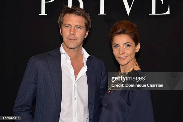 Emmanuel-Philibert de Savoie and Clotilde Courau attends the Giorgio Armani Prive show as part of Paris Fashion Week Haute-Couture Fall/Winter...