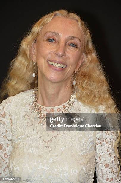 Franca Sozzani attends the Giorgio Armani Prive show as part of Paris Fashion Week Haute-Couture Fall/Winter 2013-2014 at Theatre National de...