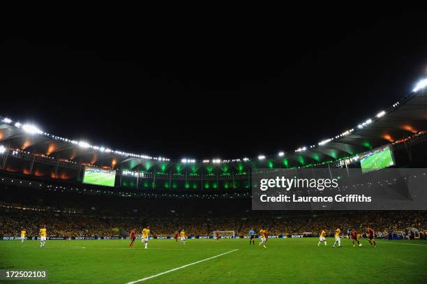 General view during the FIFA Confederations Cup Brazil 2013 Final match between Brazil and Spain at Maracana on June 30, 2013 in Rio de Janeiro,...