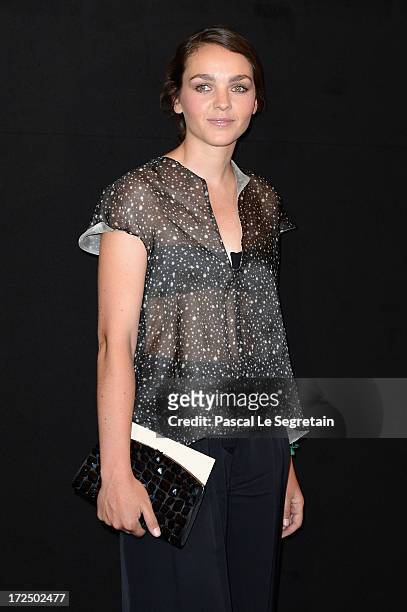 Guest attends the Giorgio Armani Prive show as part of Paris Fashion Week Haute-Couture Fall/Winter 2013-2014 at Theatre National de Chaillot on July...