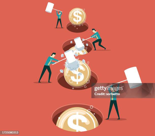 hamster game - businessman - hammer game stock illustrations