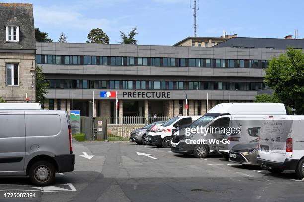 präfektur saint-brieuc (departement côtes d'armor), bretagne, frankreich - côtes darmor stock-fotos und bilder