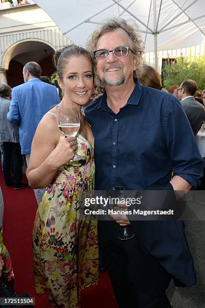 Martin Krug and actress Yvonne Burbach attend the Bavaria Reception during the Munich Film Festival 2013 at Kuenstlerhaus am Lenbachplatz on July 2,...