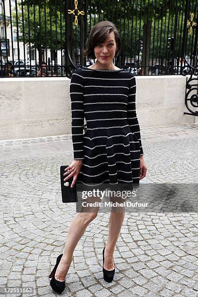 Milla Jovovich arrives at the Bulgari The Diva Event In Paris at Hotel Potocki on July 2, 2013 in Paris, France.