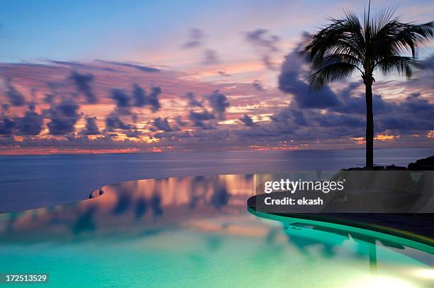 twilight in paradise - mexico sunset stock pictures, royalty-free photos & images