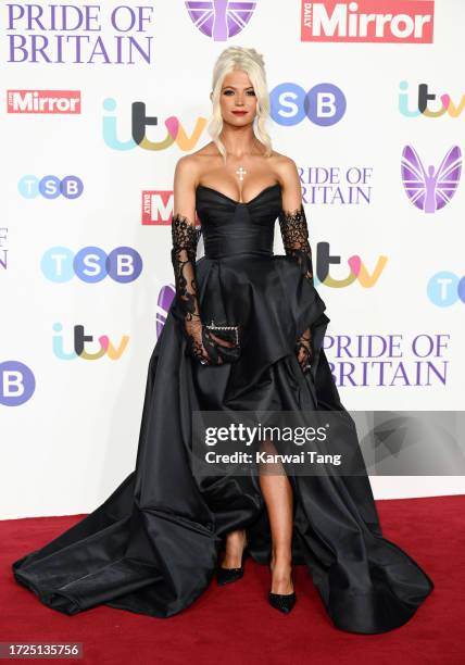 Danielle Harold arrives at the Pride Of Britain Awards 2023 at Grosvenor House on October 08, 2023 in London, England.