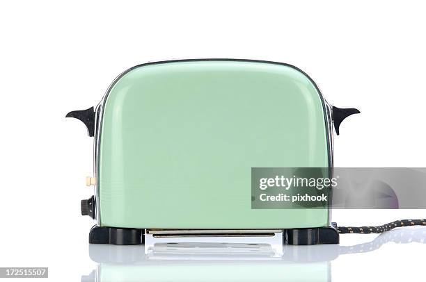 little green toaster - old toaster stock pictures, royalty-free photos & images