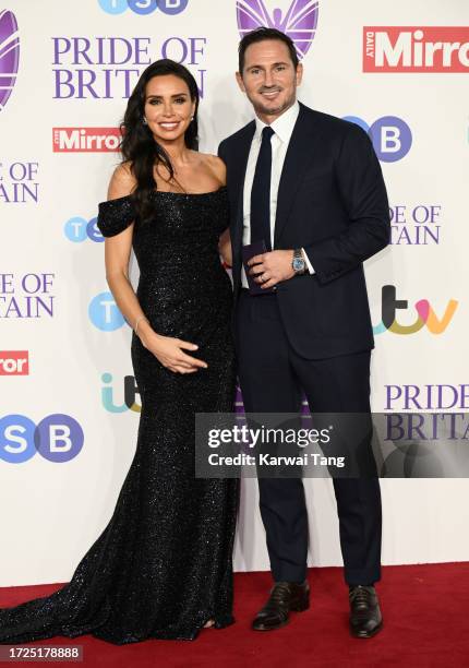 Christine Lampard and Frank Lampard arrive at the Pride Of Britain Awards 2023 at Grosvenor House on October 08, 2023 in London, England.