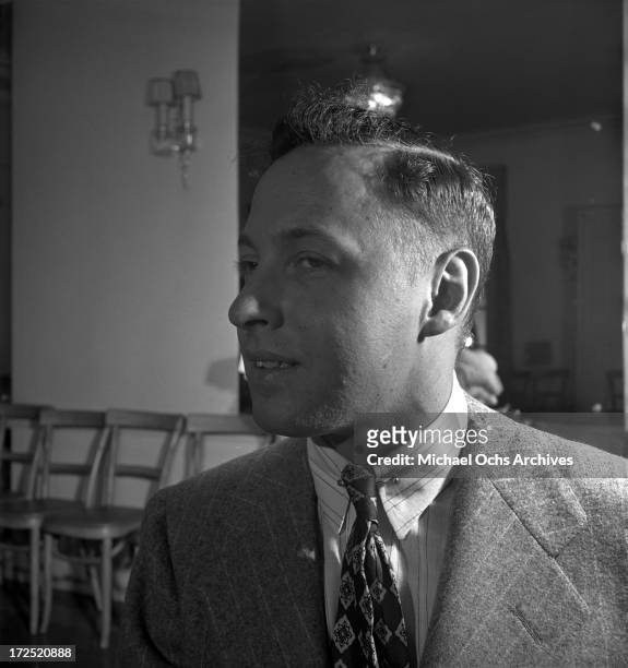 Playright Tennessee Williams poses for a portrait circa 1945 in New York City, New York.