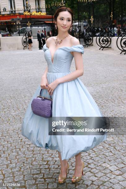 Pace Wu arriving at Bulgari event to present the Diva Collection at Hotel Potocki on July 2, 2013 in Paris, France.