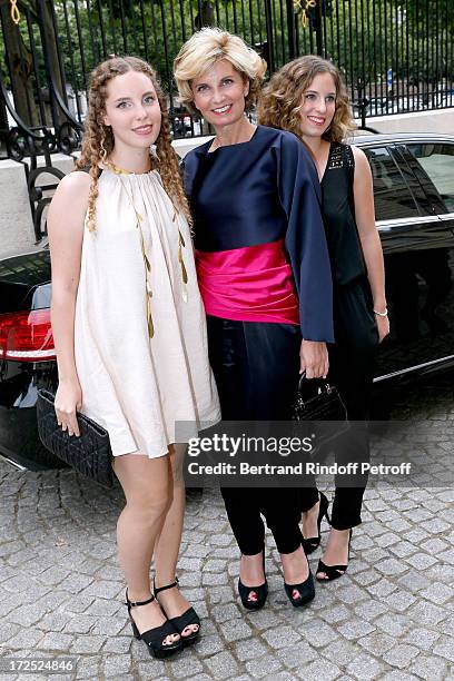 General Director of Bulgari Sabina Belli and her daughters arriving at Bulgari event to present the Diva Collection at Hotel Potocki on July 2, 2013...