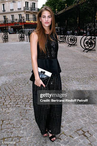 Solene Hebert arriving at Bulgari event to present the Diva Collection at Hotel Potocki on July 2, 2013 in Paris, France.