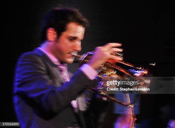 Jazz musician Dominick Farinacci performs at Jazz at Lincoln Center's Dizzy's Club Coca-Cola on July 2, 2013 in New York City.